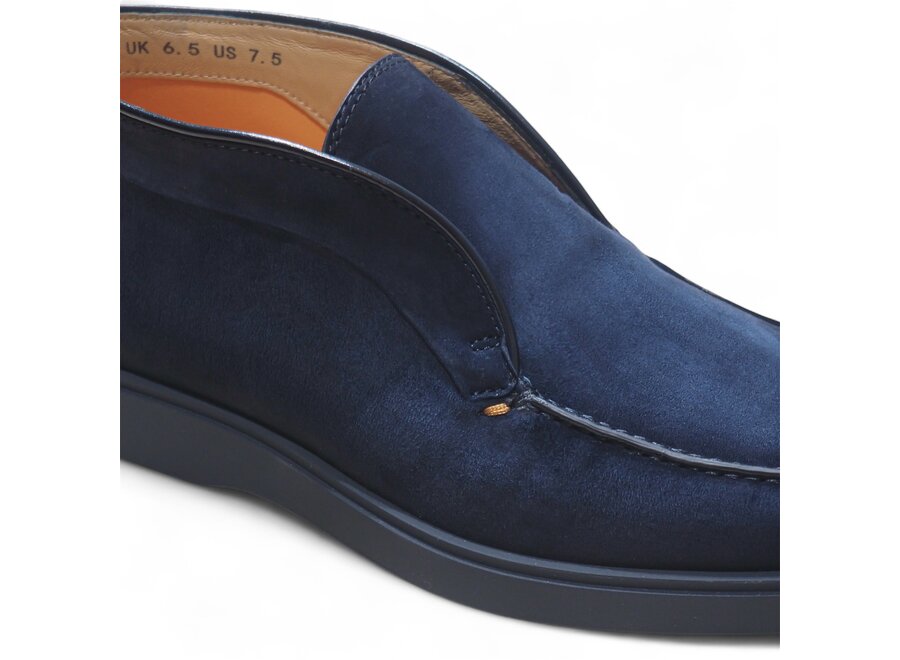 Santoni - Desert boot calf silk suede - Navy