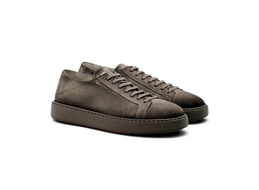 Santoni - Sneaker calf silk suede - Brown