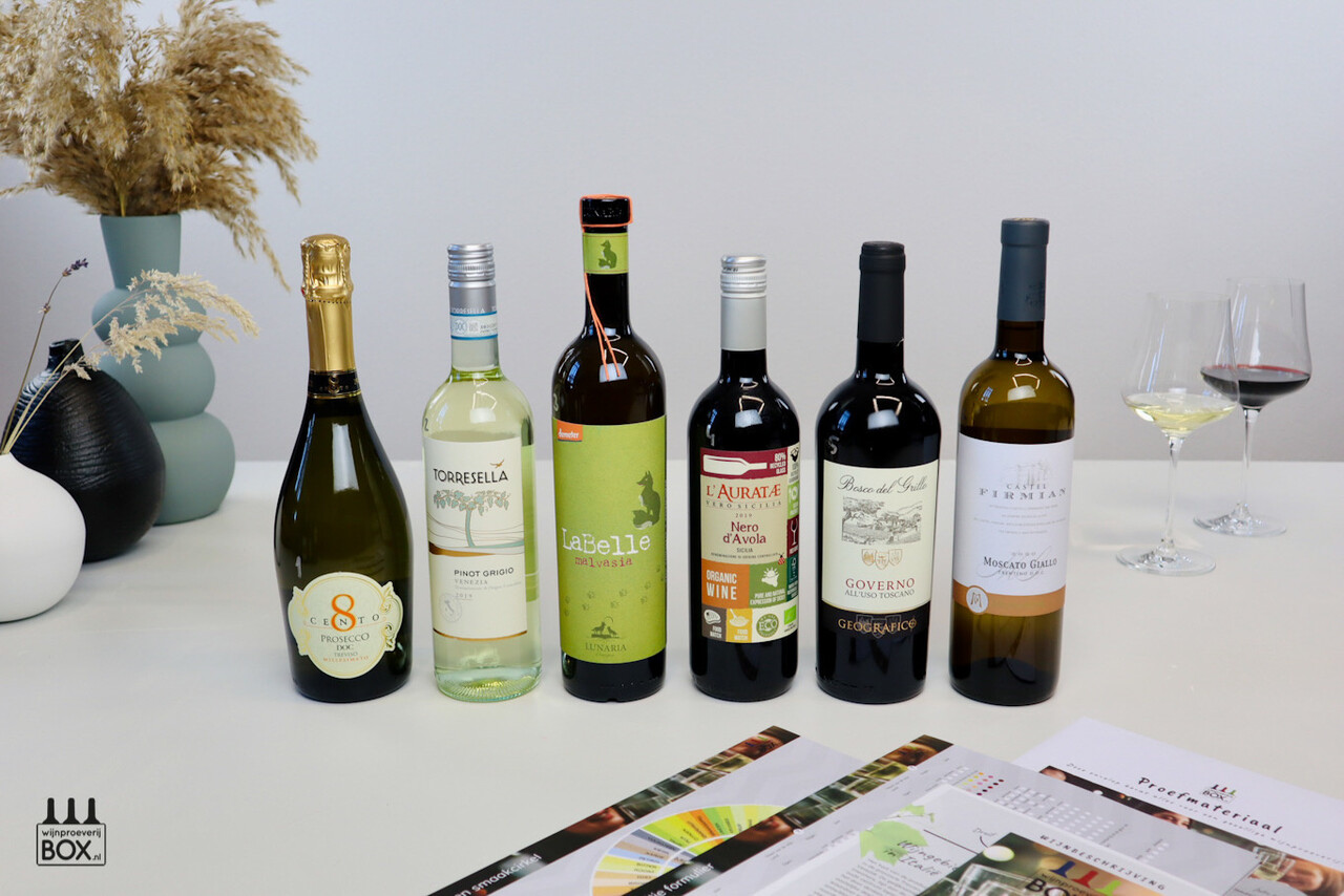 Wijnproeverijbox Wijnreis Italië