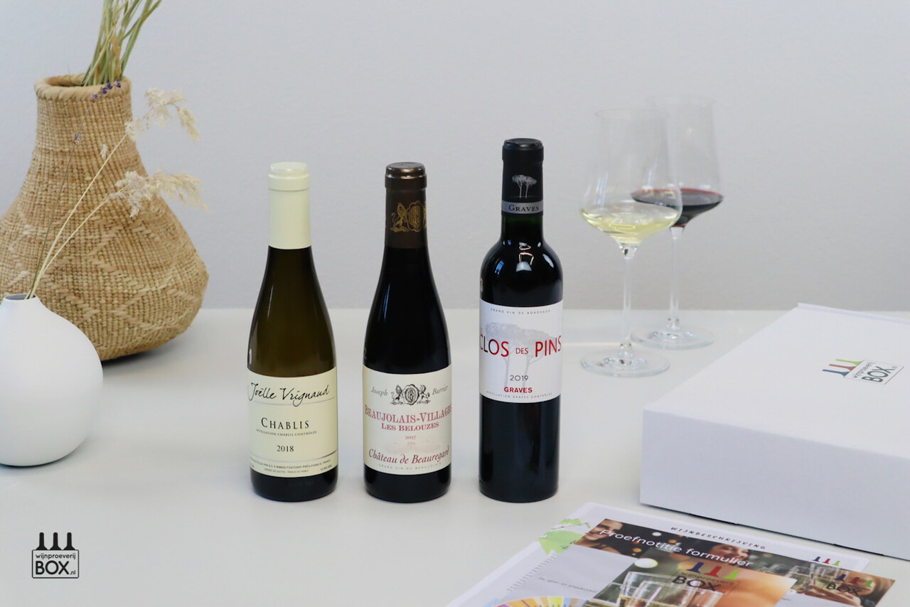 Wijnproeverijbox Mini-Wijntrip Klassiek Frankrijk