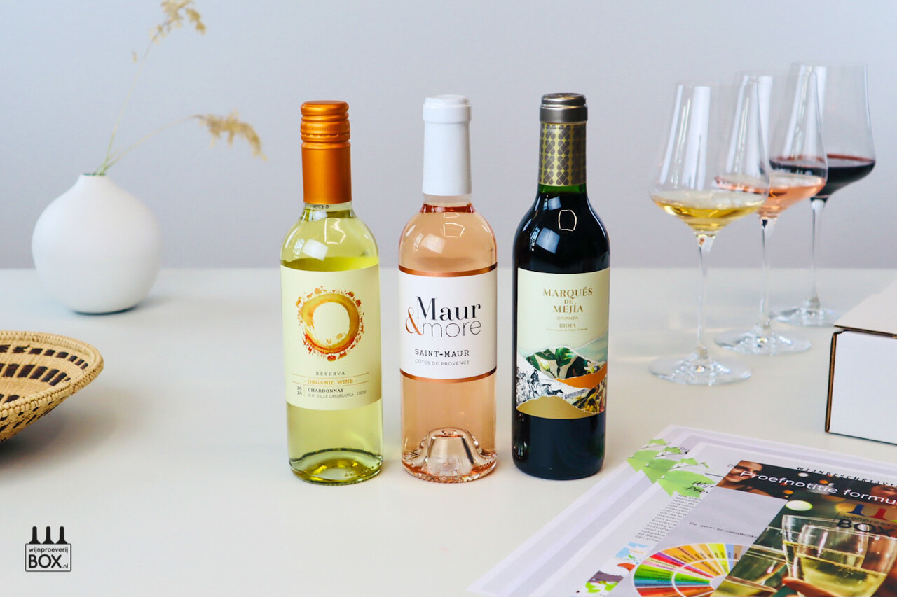 Wijnproeverijbox Mini-Wijntrip | LIVE begeleiding Vinoloog