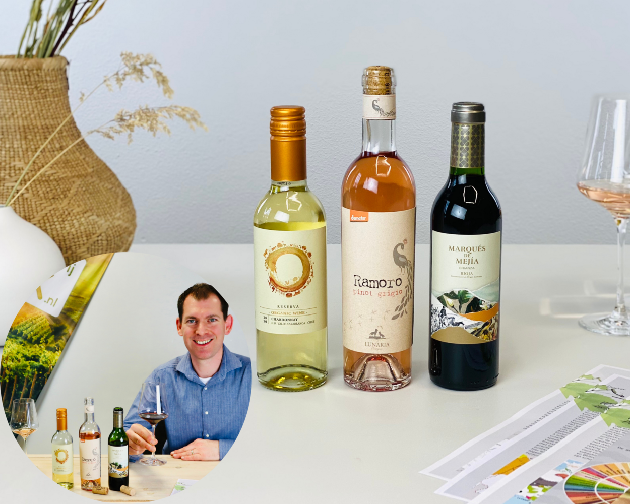 Wijnproeverijbox Mini-Wijntrip | Virtuele begeleiding Vinoloog