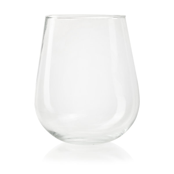 Jodeco Glass Glazen vaas 'Vani' H19 D12/16 cm Transparant