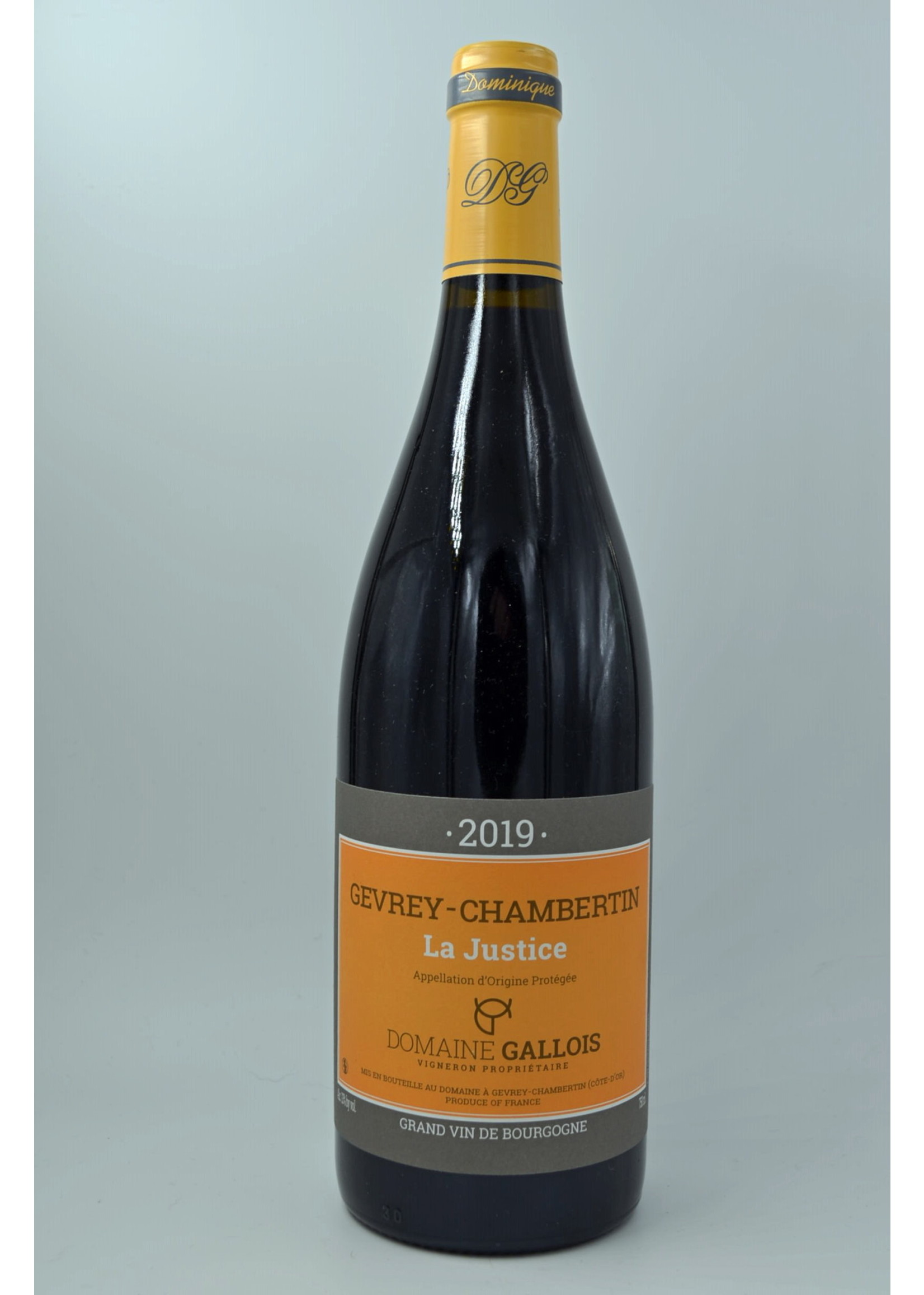 2019 Gevrey Chambertin la Justice Domaine Gallois