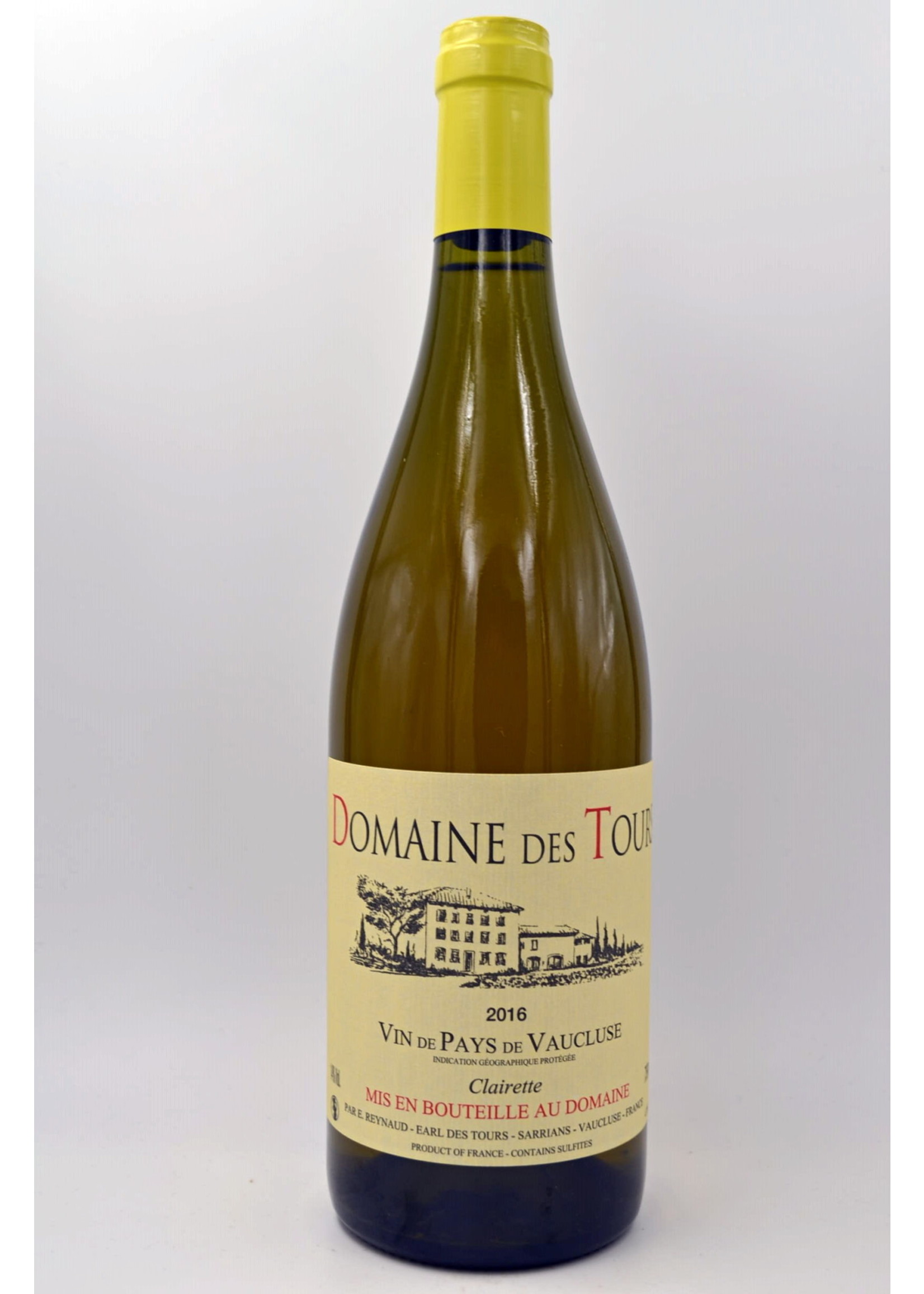 2016 Domaine des Tours Vin de Pays Vaucluse Clairette Blanc (Rayas)