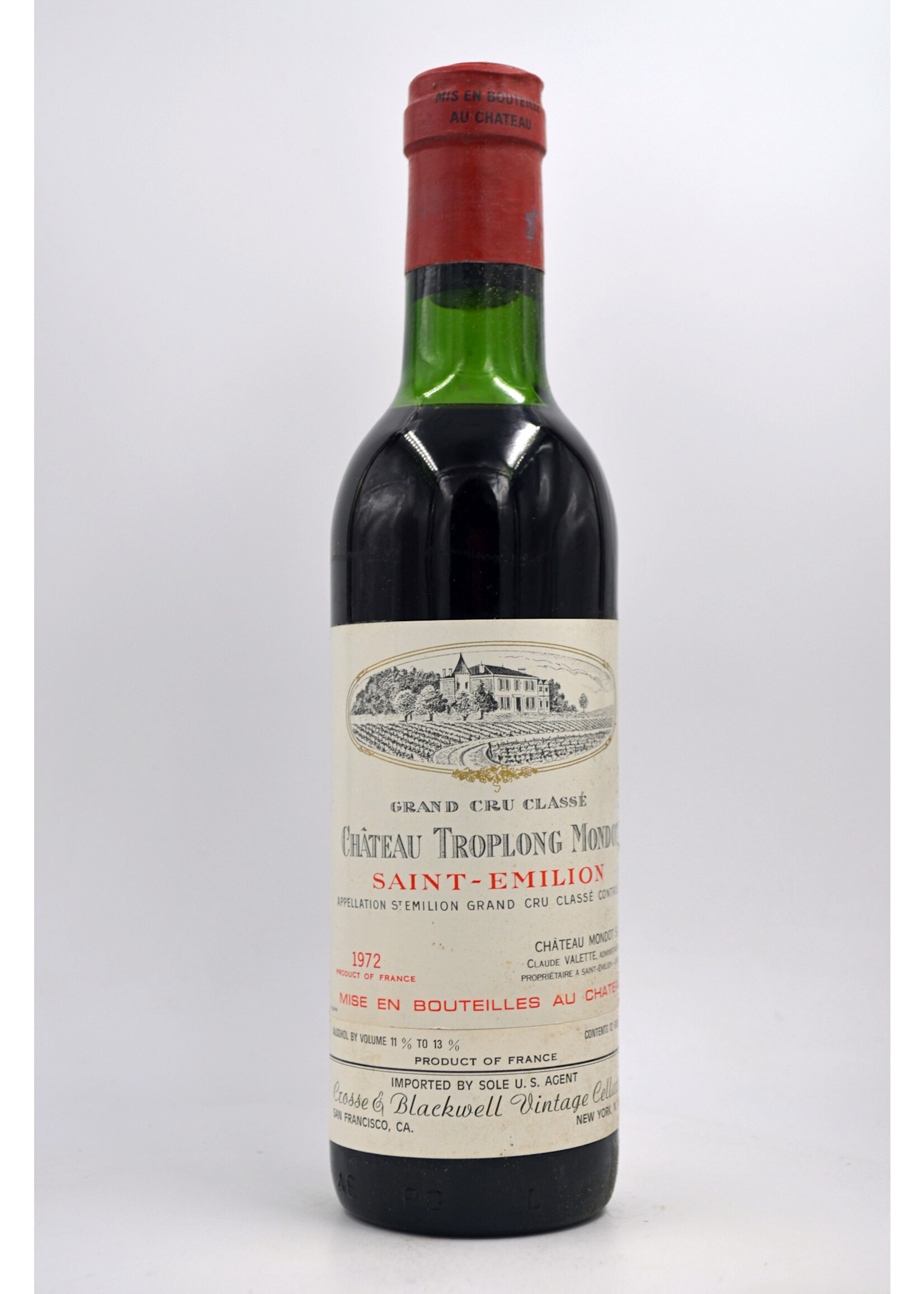 1972 Troplong Mondot Demi 0,375 (USA import, ssl, ts)