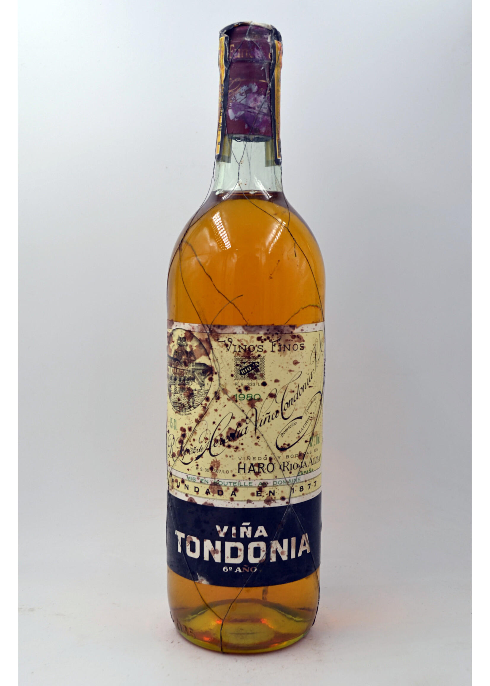 1980 Rioja Reserva Blanco 6 Ano Vina Tondonia Lopez de Heredia (sl/sdl, vts)