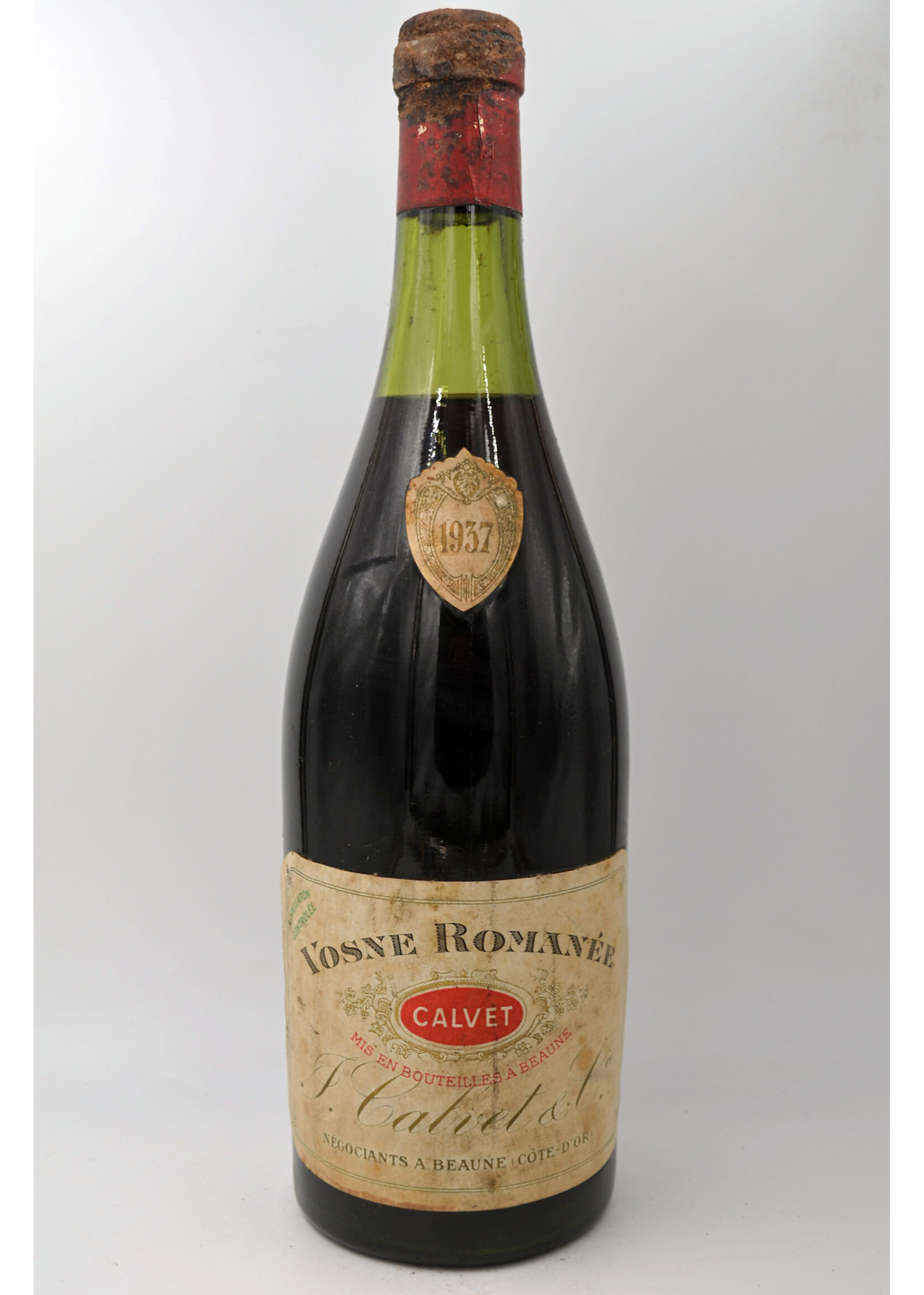 1937 Vosne Romanee Mise Calvet (sl, corroded capsule, min 4,5)