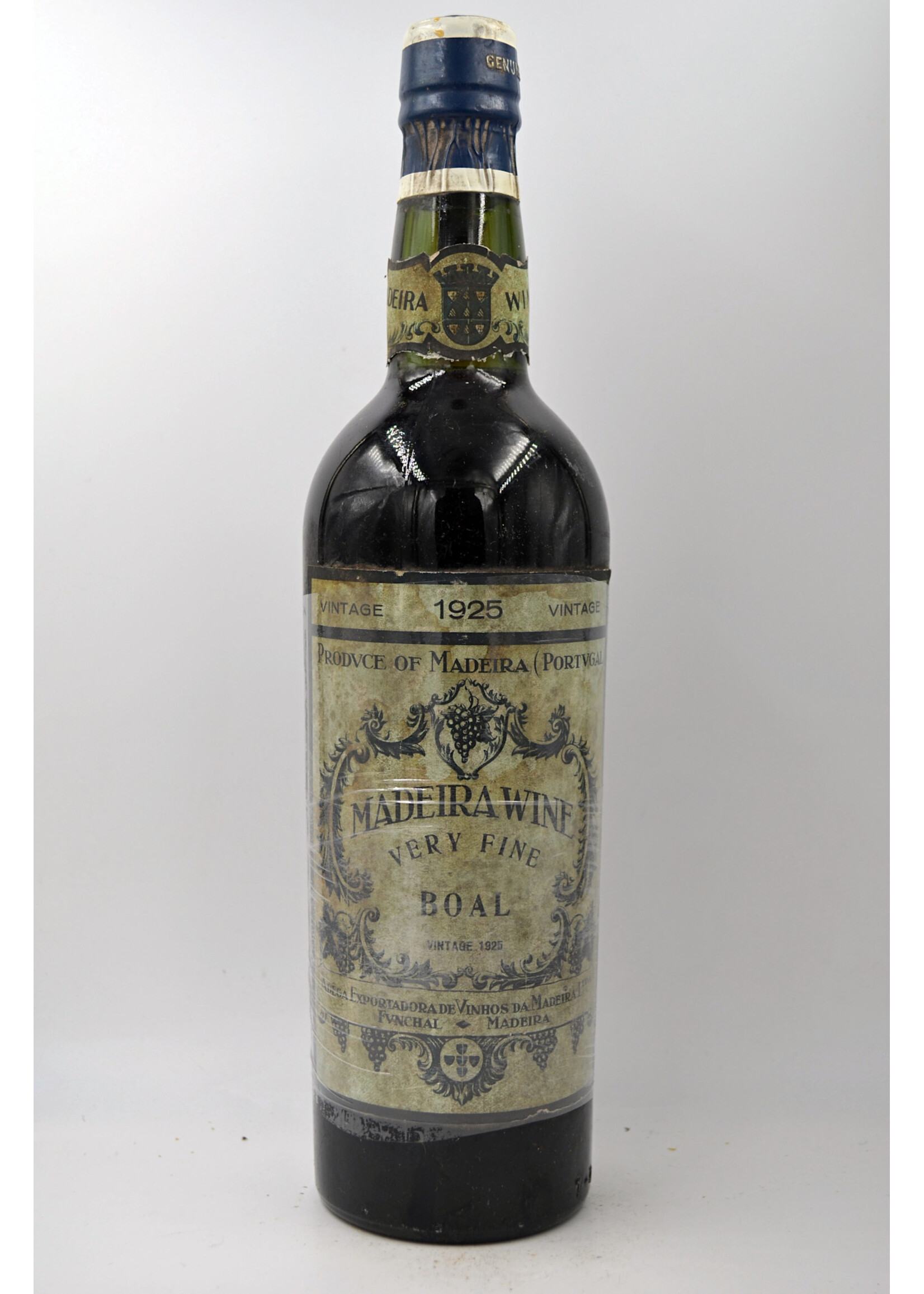 1925 Very Fine Boal Vintage Adega Exportadora de Vinhos da Madeira (ssl/sdl, slight signs of seepage, vts)