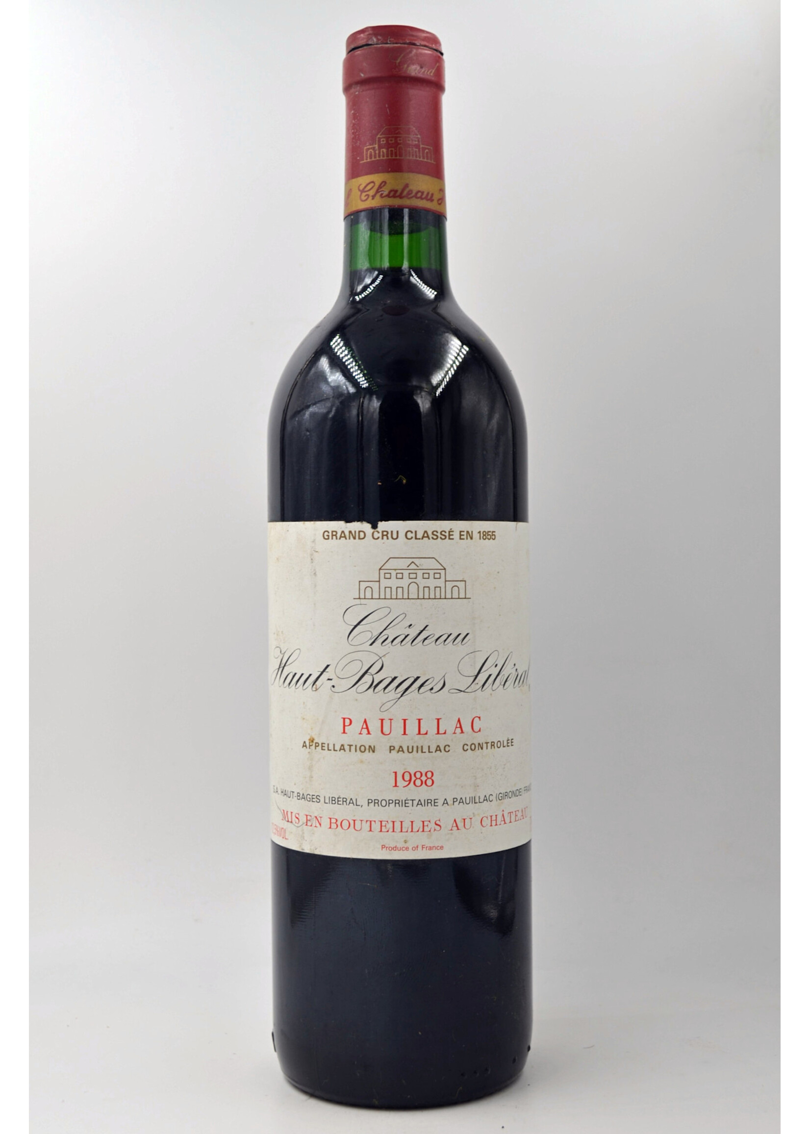 1988 Haut Bages Liberal (ssl/sdl, cuvee top of capsule)