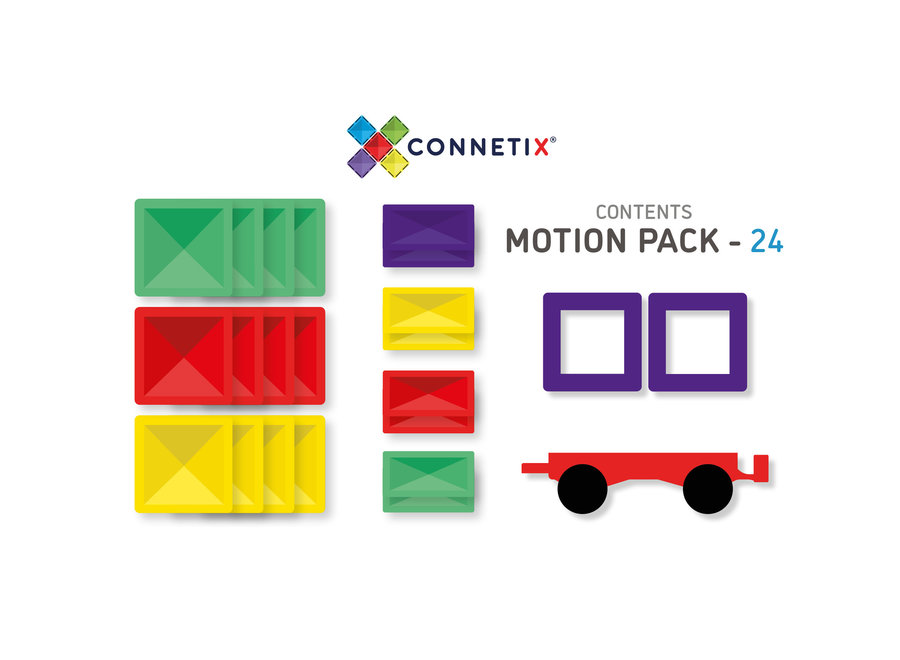 Connetix | Rainbow Motion Pack (24 pieces)