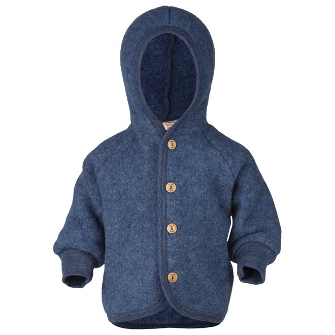 Engel | Hooded jacket blue mélange