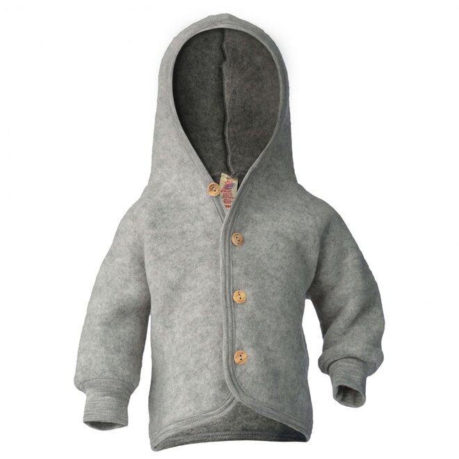 Hooded jacket light grey mélange