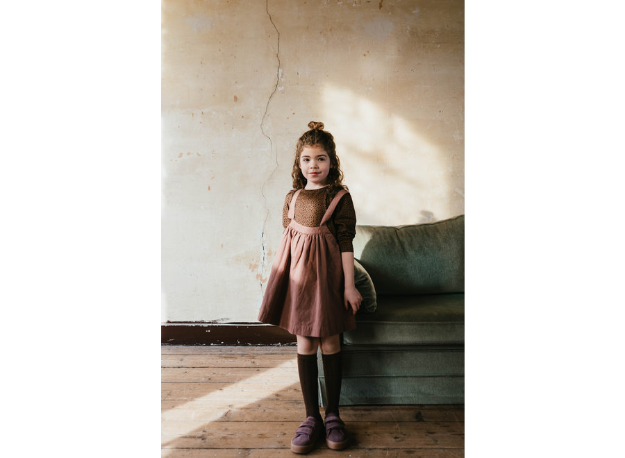 Oversized Pinafore Dress | Clove 7-8 Y