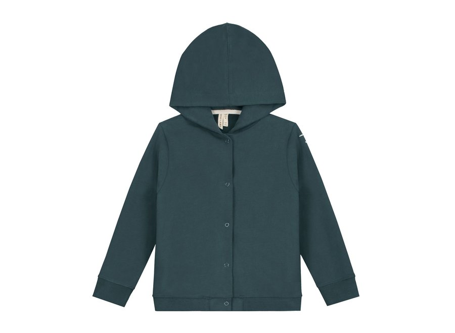 Gray Label | Hooded Cardigan GOTS Blue Grey