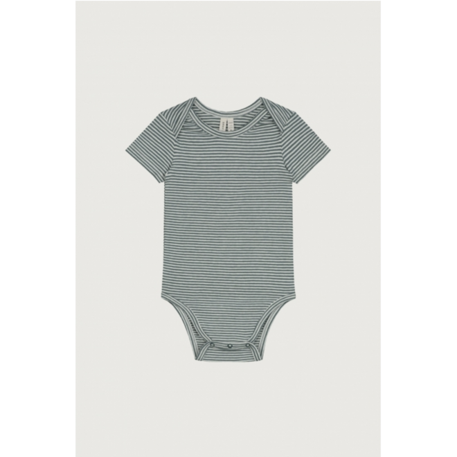 Gray Label | Baby Onesie GOTS Blue Grey/Cream