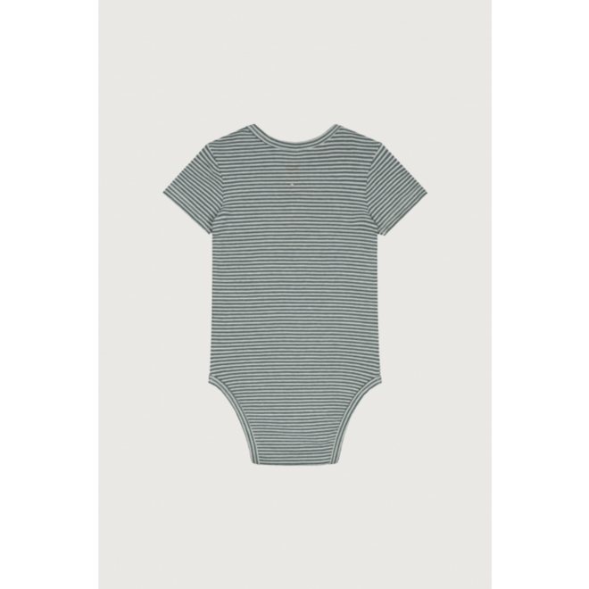 Gray Label | Baby Onesie GOTS Blue Grey/Cream