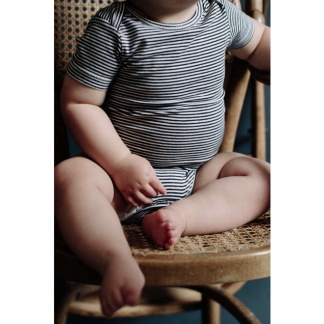 Gray Label | Baby Onesie GOTS Blue Grey/Cream