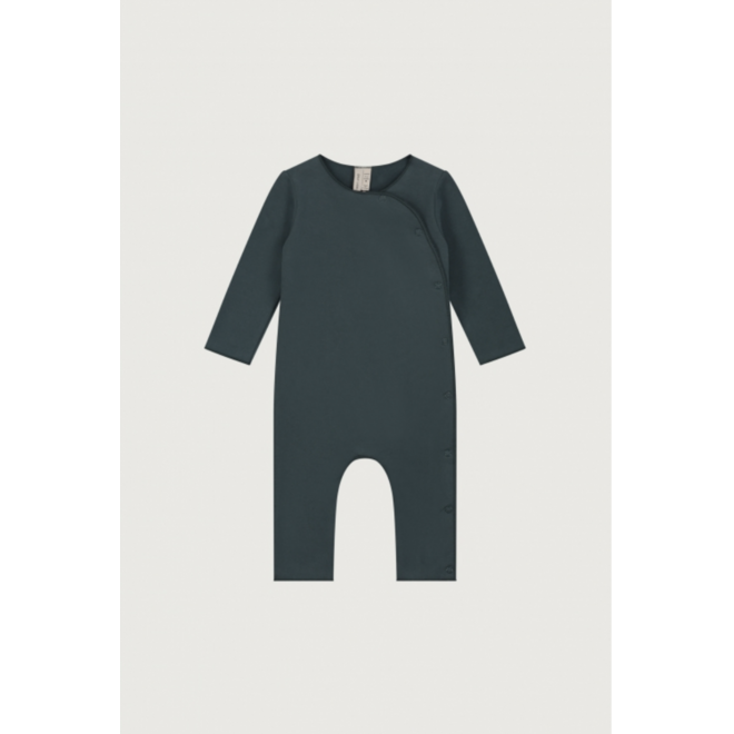 Gray Label | Baby Suit with Snaps GOTS Blue Grey