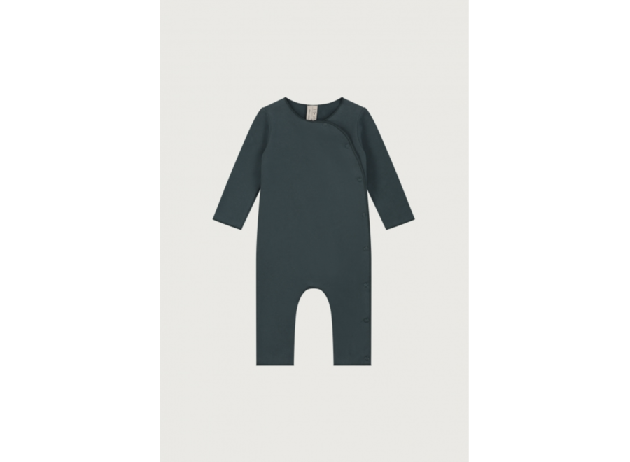 Gray Label | Baby Suit with Snaps GOTS Blue Grey