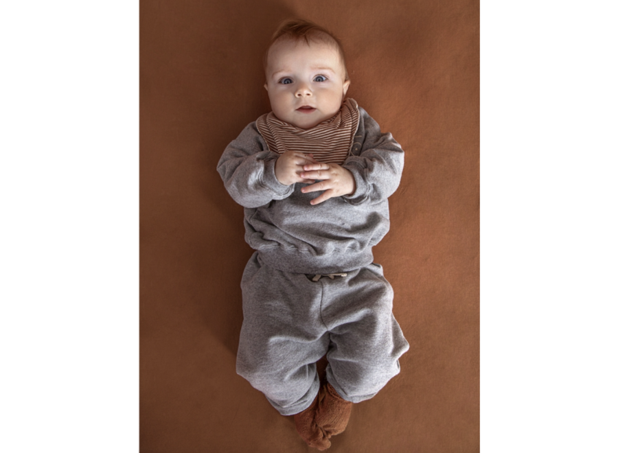 Baby Dropped Shoulder Sweater GOTS | Grey Melange