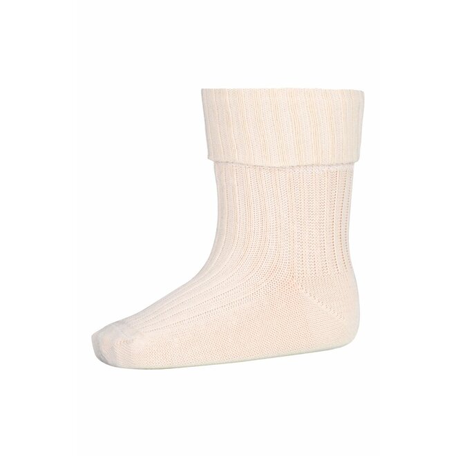 Cotton Rib Socks Ecru
