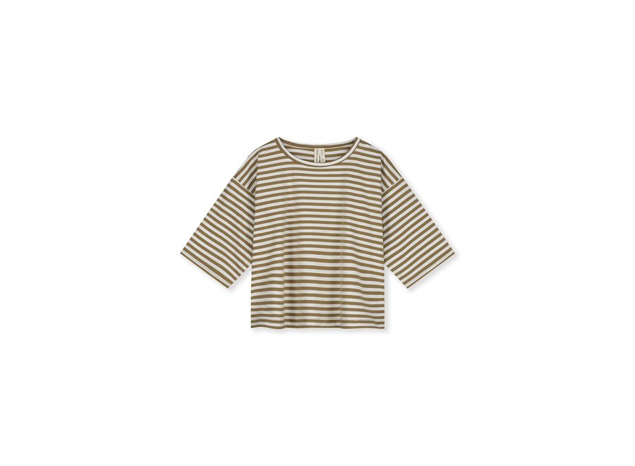 Dropped Shoulder Tee GOTS | Peanut/Off White