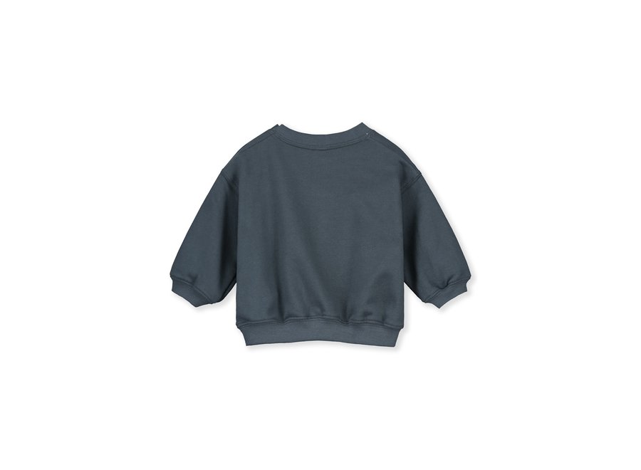 Gray Label | Baby Dropped Shoulder Sweater GOTS Blue Grey