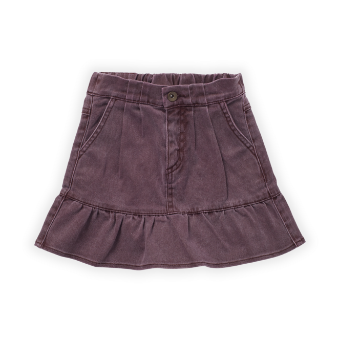 Denim skirt Burgundy