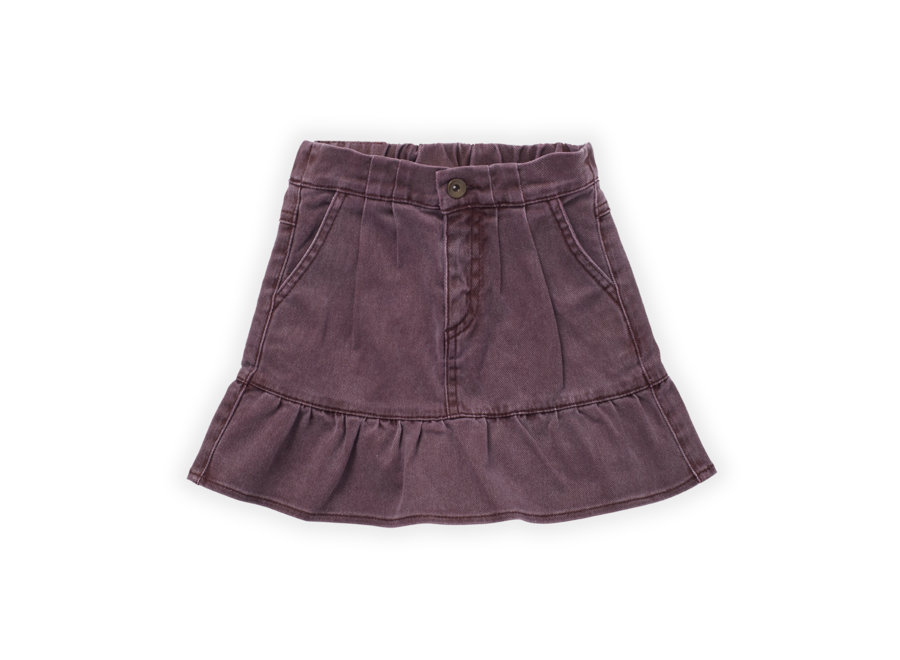 Denim skirt Burgundy