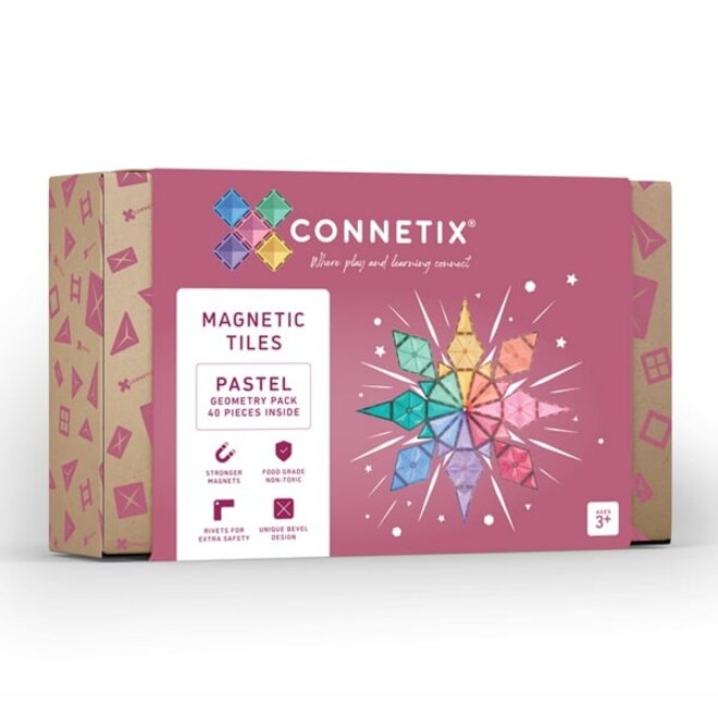 Connetix | Pastel Geometry Pack (40 pieces)