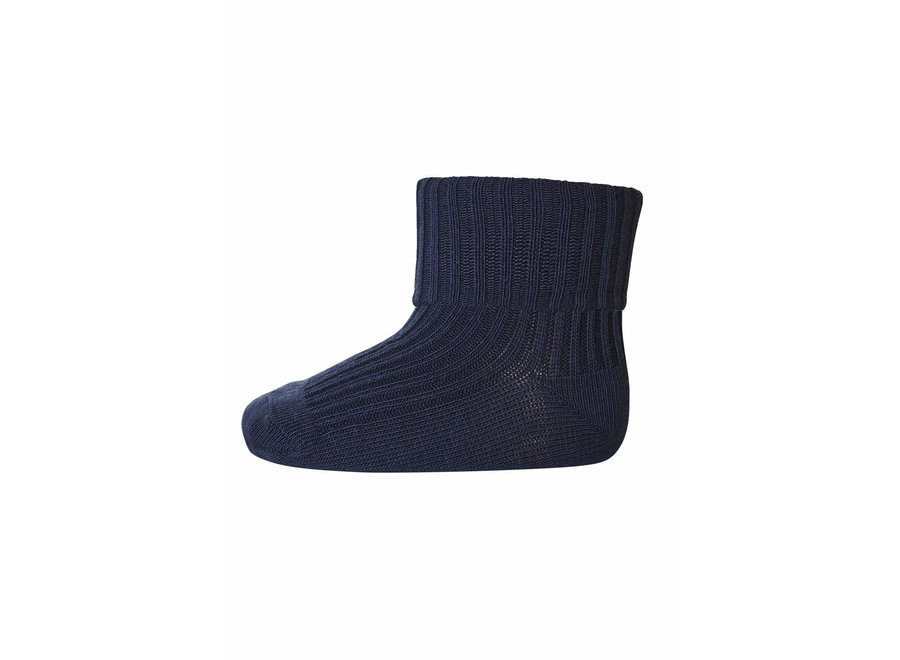 MP Denmark | Cotton rib baby socks Indigo Blue