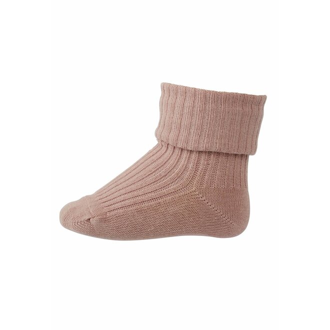 MP Denmark | Cotton rib baby socks Wood Rose