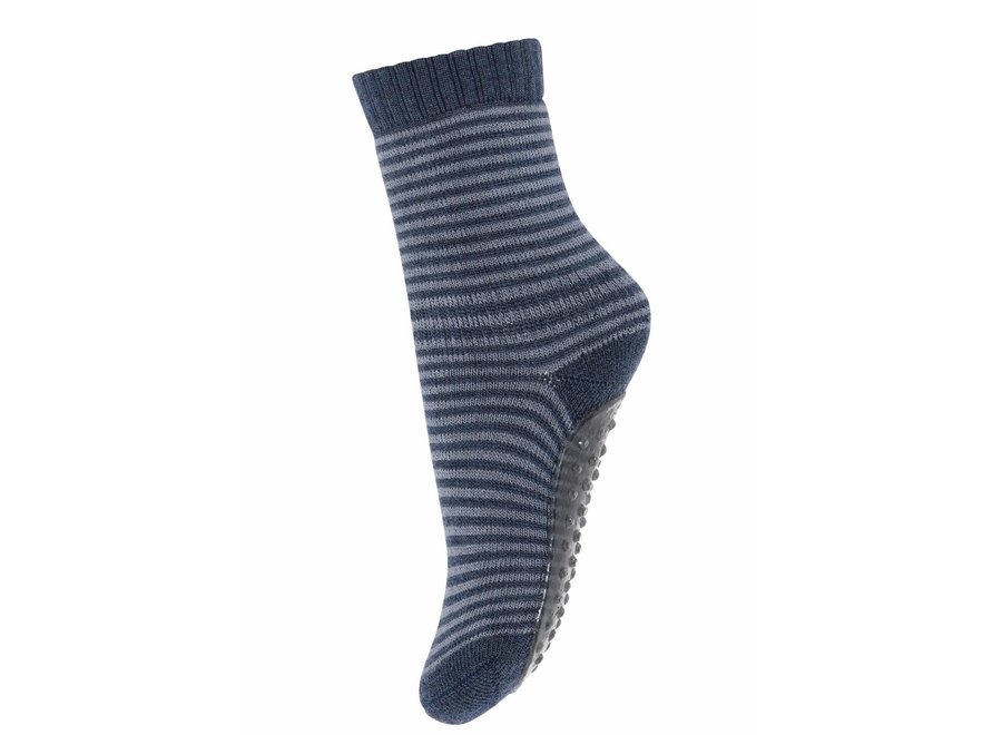 MP Denmark | Vide socks with anti-slip Dark Denim Melange