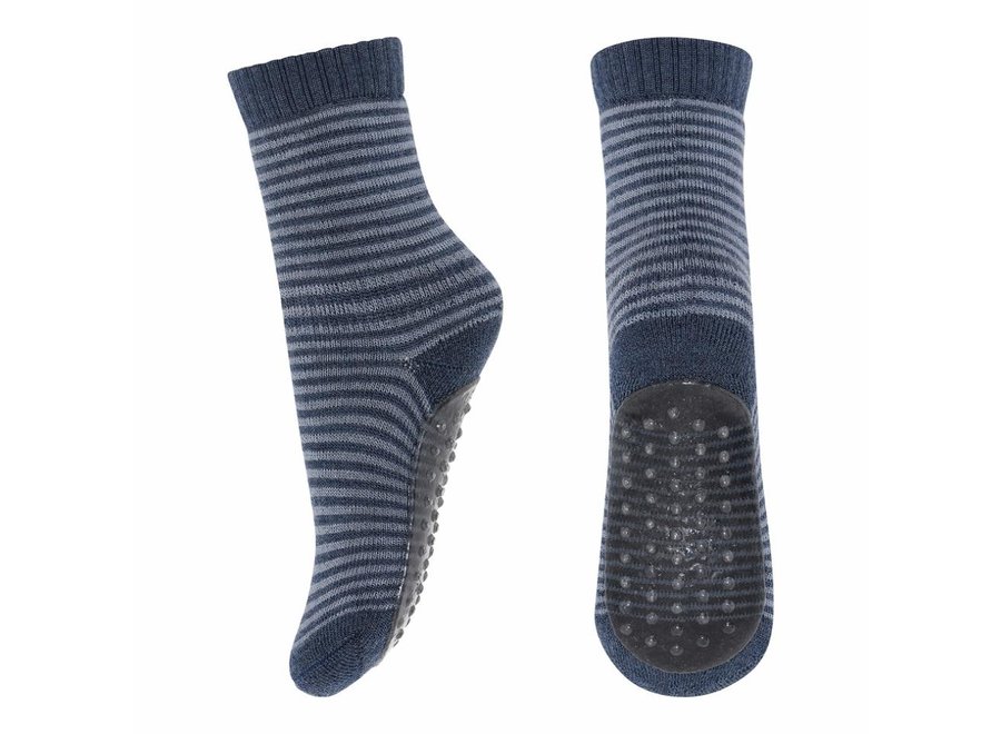 MP Denmark | Vide socks with anti-slip Dark Denim Melange