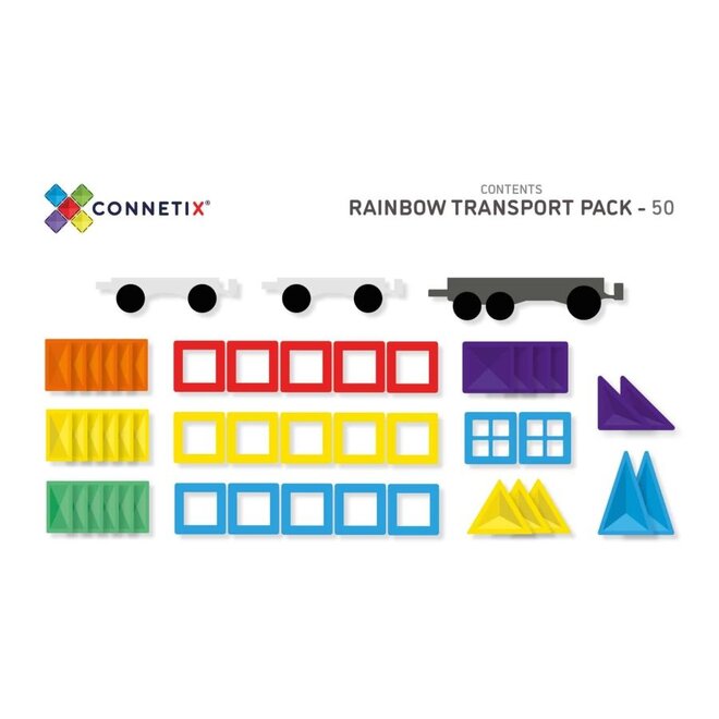 Connetix | Rainbow Transport Pack (50 pieces)