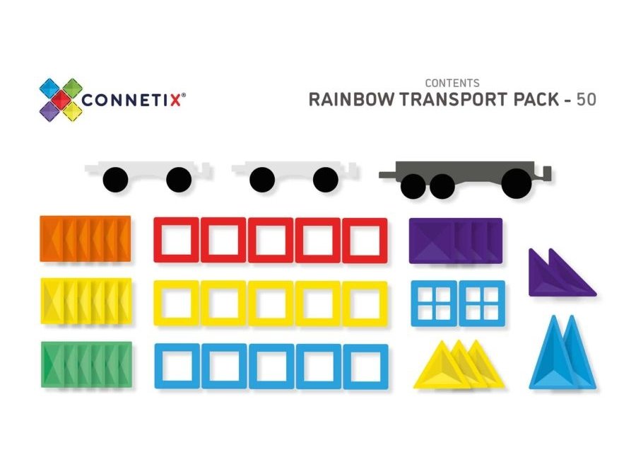 Connetix | Rainbow Transport Pack (50 pieces)