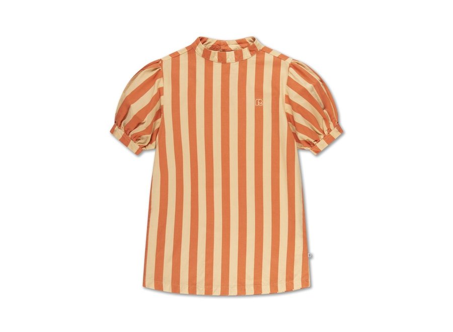 Repose AMS | wavy dress tangerine block stripe