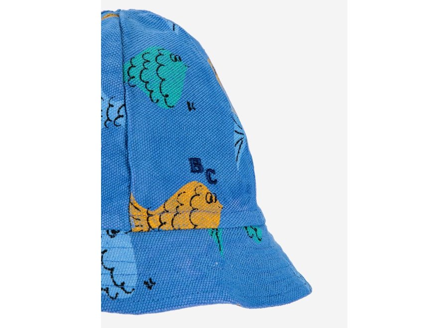 Bobo Choses | Multicolor Fish all over hat Blue