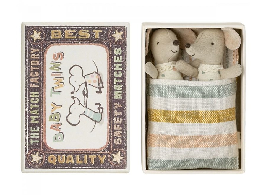 Maileg | Baby mice, Twins in matchbox