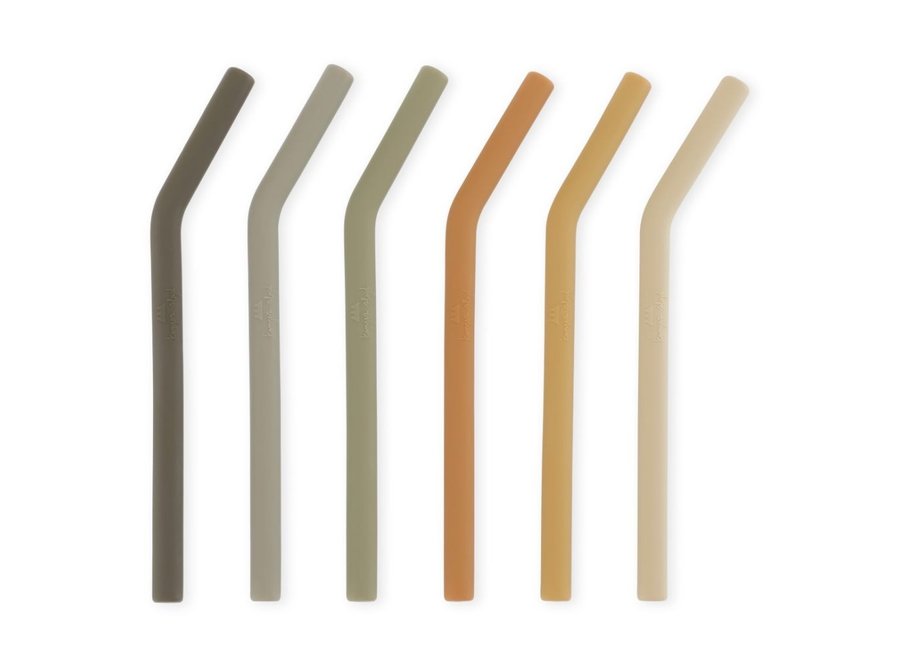 Konges Sløjd | Silicone straws mini stone mix