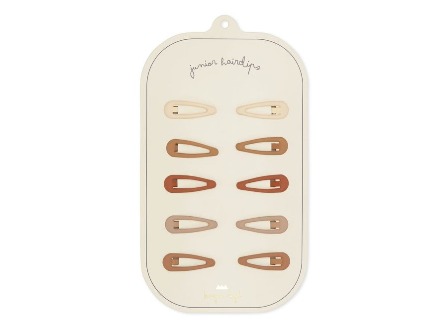 Konges Sløjd | 10-pack Mini hair clips drop rosie shade