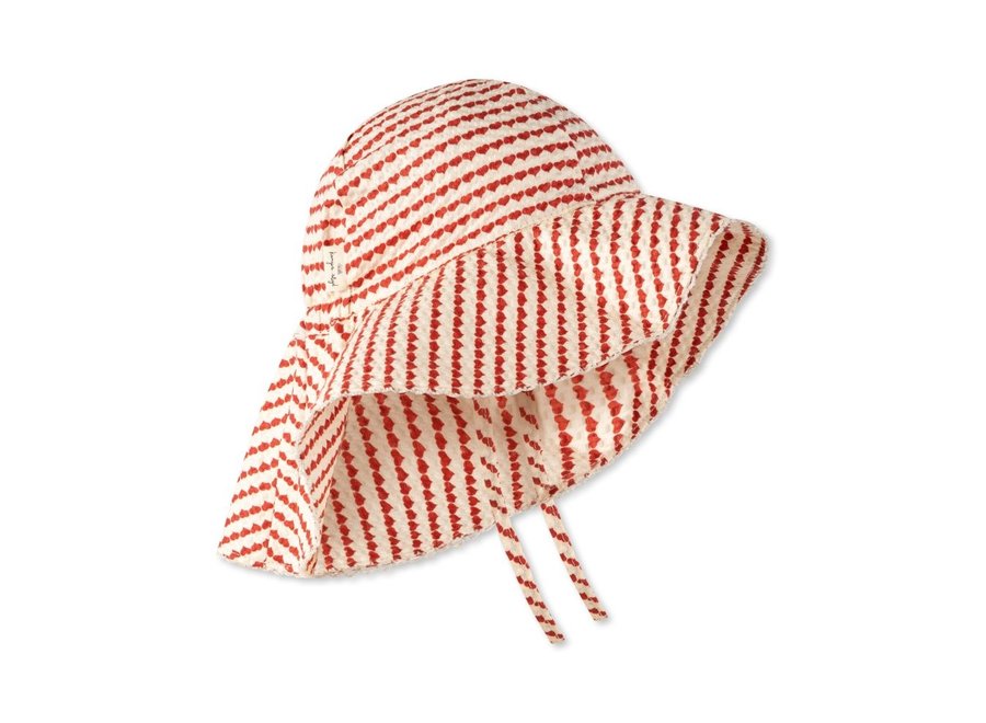 Konges Sløjd | Milli frill summer hat heart on a string