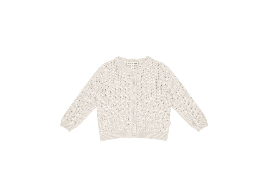 House of Jamie | Knitted Girls Cardigan Marshmallow