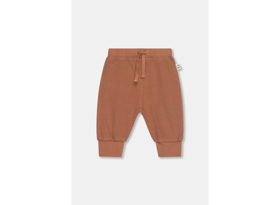 My Little Cozmo | Nicholas Double-faced baby pants Terracotta