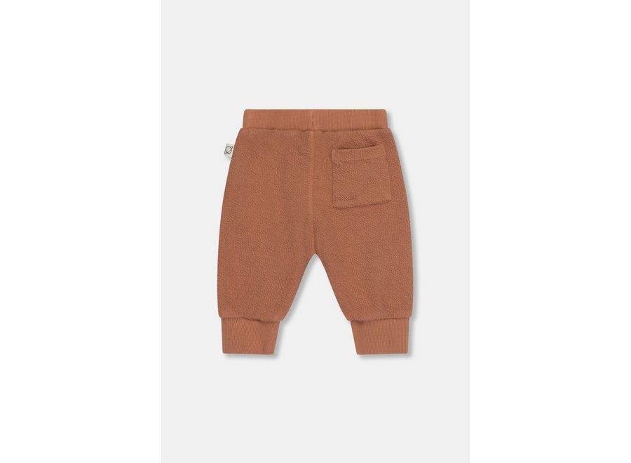 My Little Cozmo | Nicholas Double-faced baby pants Terracotta