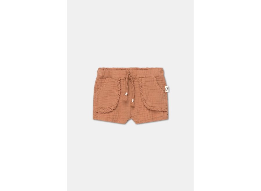 My Little Cozmo | Stella Gauze skirt shorts Terracotta