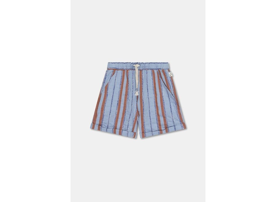 My Little Cozmo | Cary Striped denim Bermuda shorts