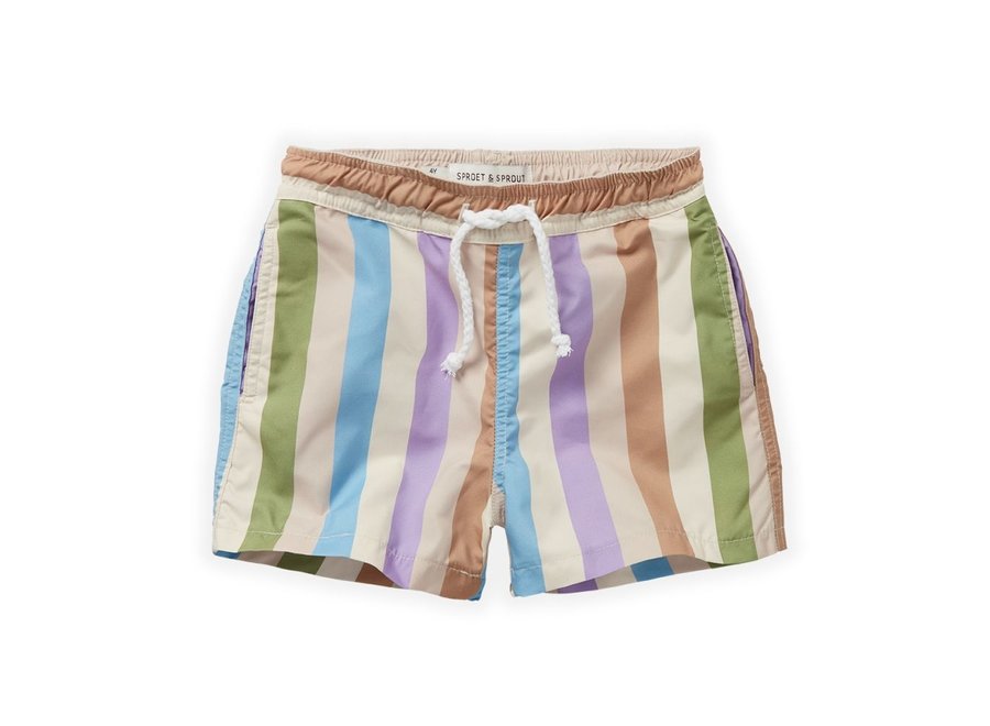 Sproet & Sprout | Swim shorts block stripe Pear