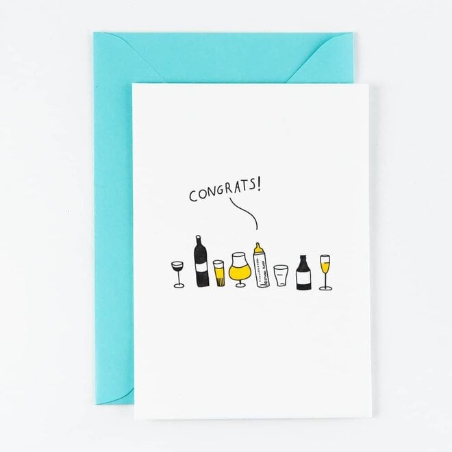 Studio Flash | Letterpress Card 'baby bottle'